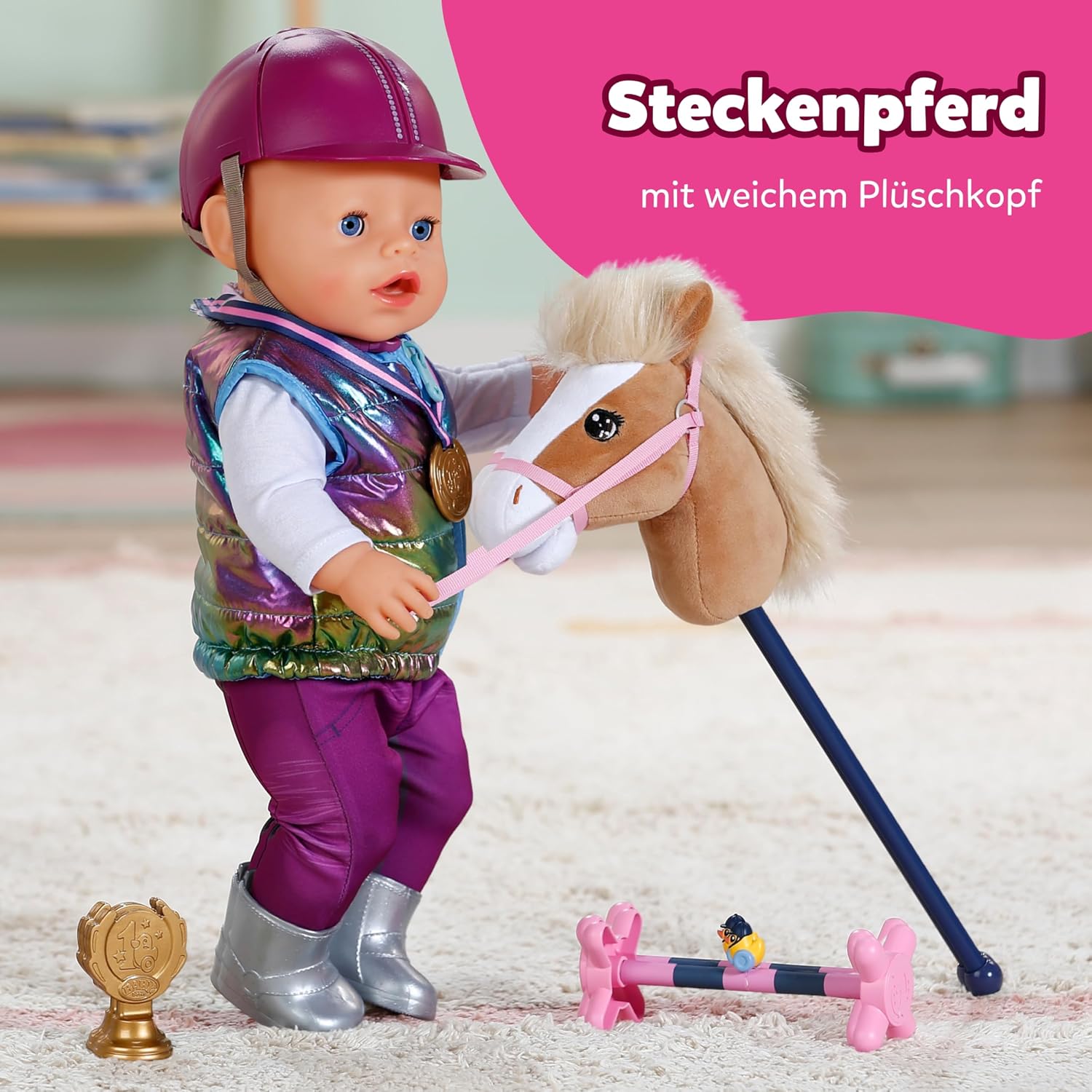 Thumbnail 2 de BABY Born Hobby Horsing Set – Puppenset mit Steckenpferd & Zubehör (36 cm & 43 cm)