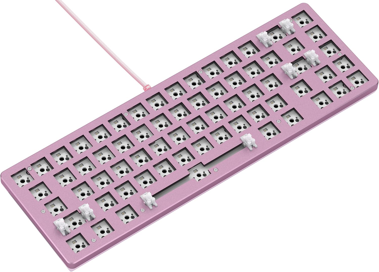 Detalle de GLORIOUS GMMK 2 Full Size (96%) Barebones – Cadre en aluminium, ISO, Rose