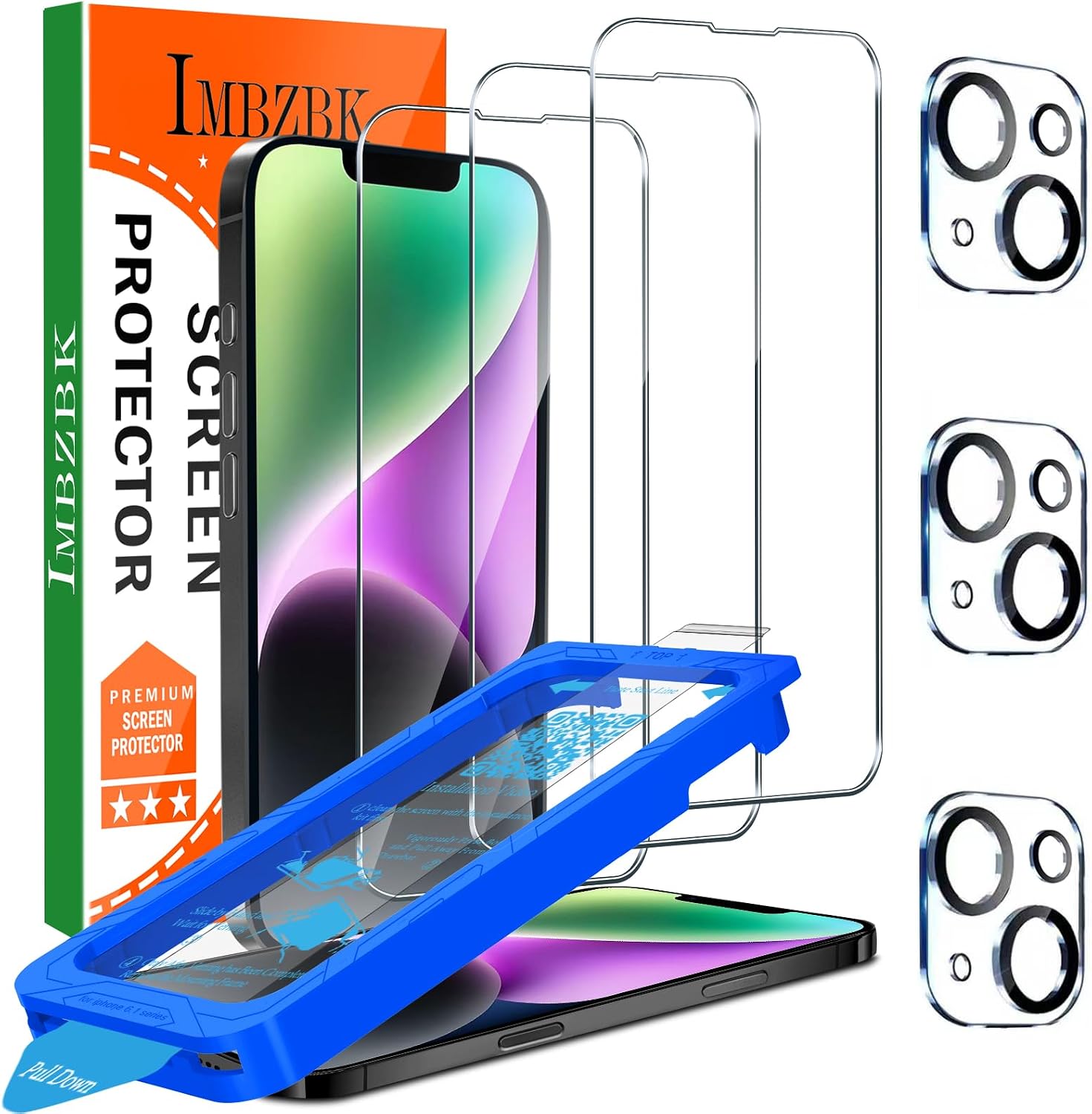 Detalle de IMBZBK Verre Trempé iPhone 14 3+3 pièces