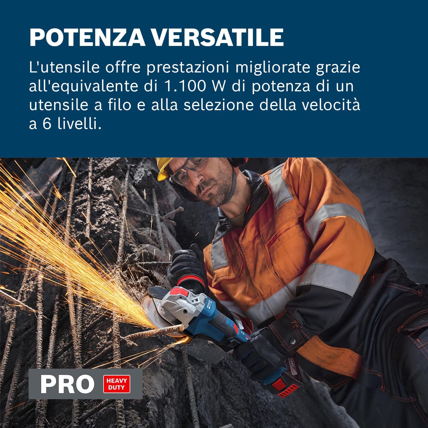 Detalle 2 de Bosch PRO 18V System Smerigliatrice angolare a batteria GWX18V-11PS (incl. L-BOXX)
