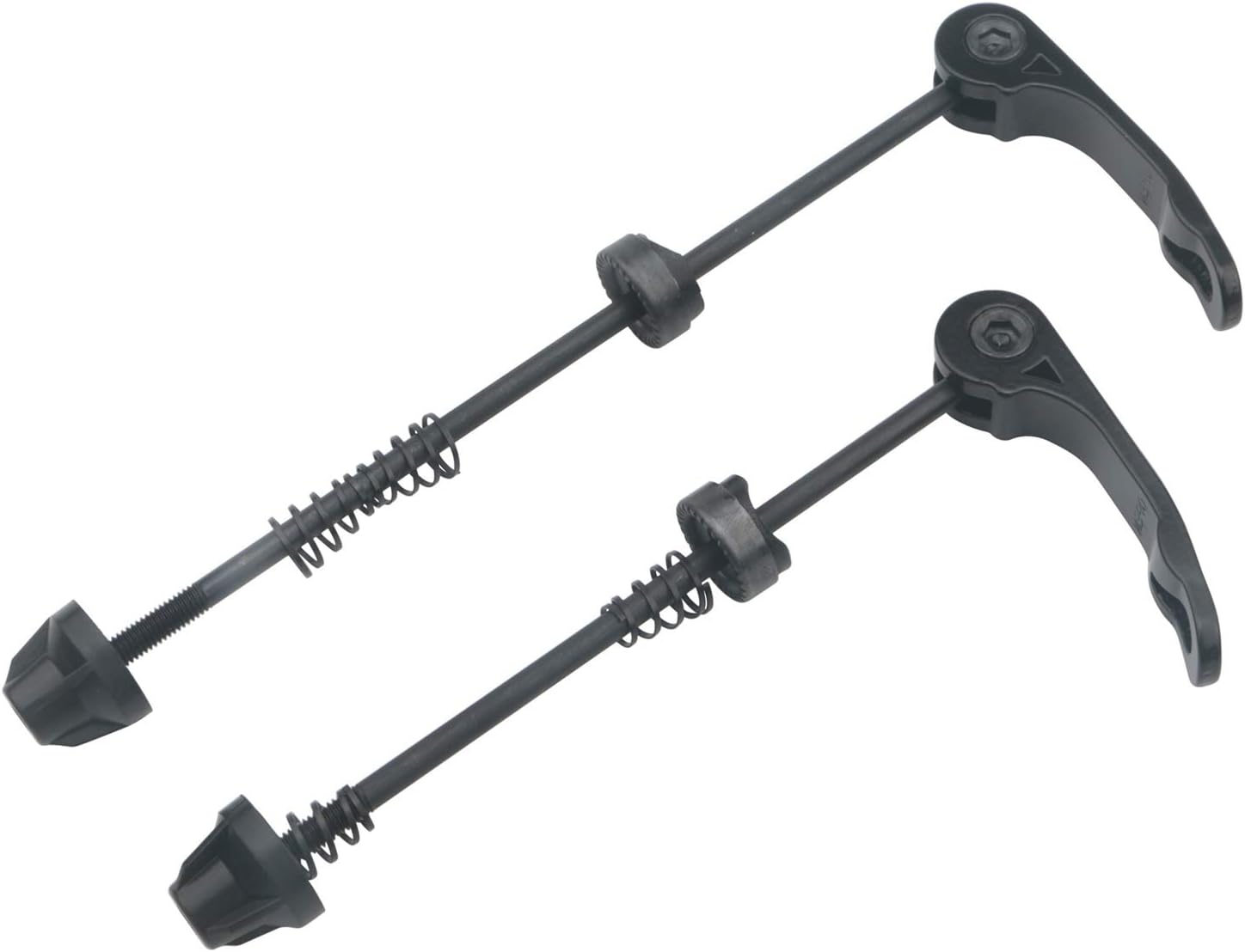 Thumbnail 6 de Unxuey 2 Pairs Bike Quick Release Skewer Set (Front 145mm, Rear 185mm) – Aluminium Alloy Lever Axles