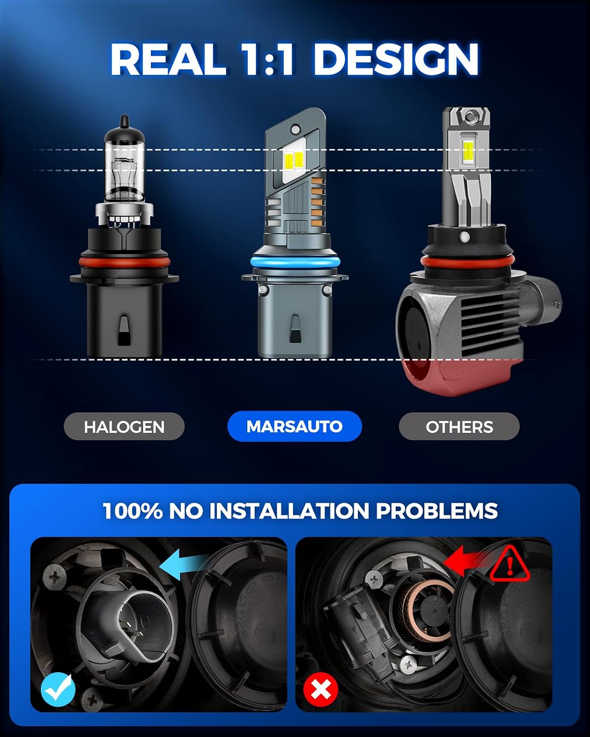 Thumbnail 2 de Marsauto 9006 LED headlight bulbs