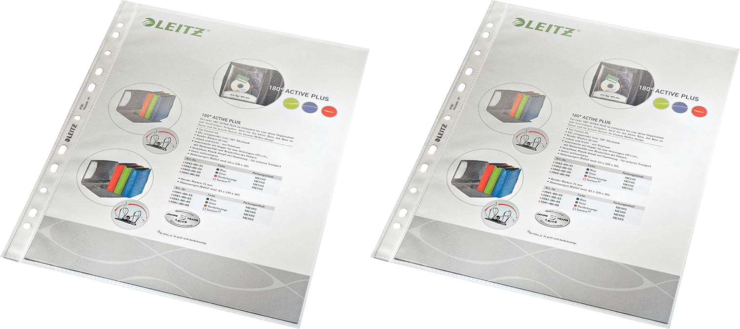 Thumbnail 6 de Leitz Standard Prospekthüllen-Set A4, 100 Stück – 85 μm, gelocht, transparent