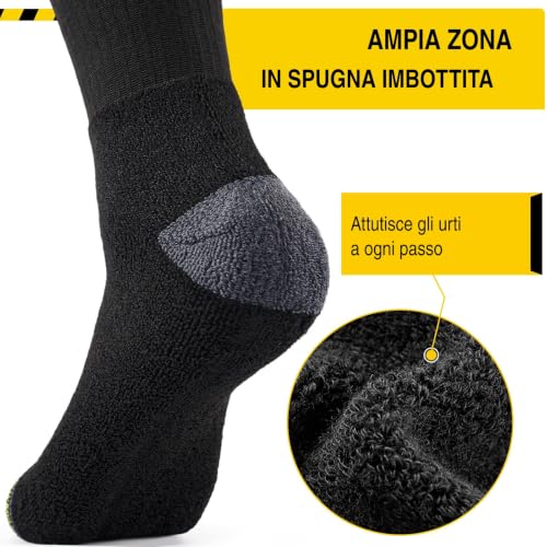 Detalle de SukModen calzini da lavoro uomo 43-46, lunghi, imbottiti e rinforzati