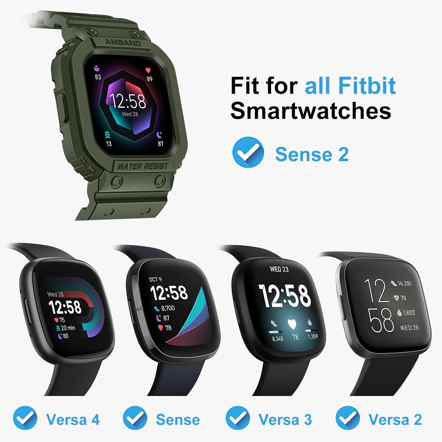 Detalle 2 de amBand Protective Case for Fitbit Versa Series 🤖
