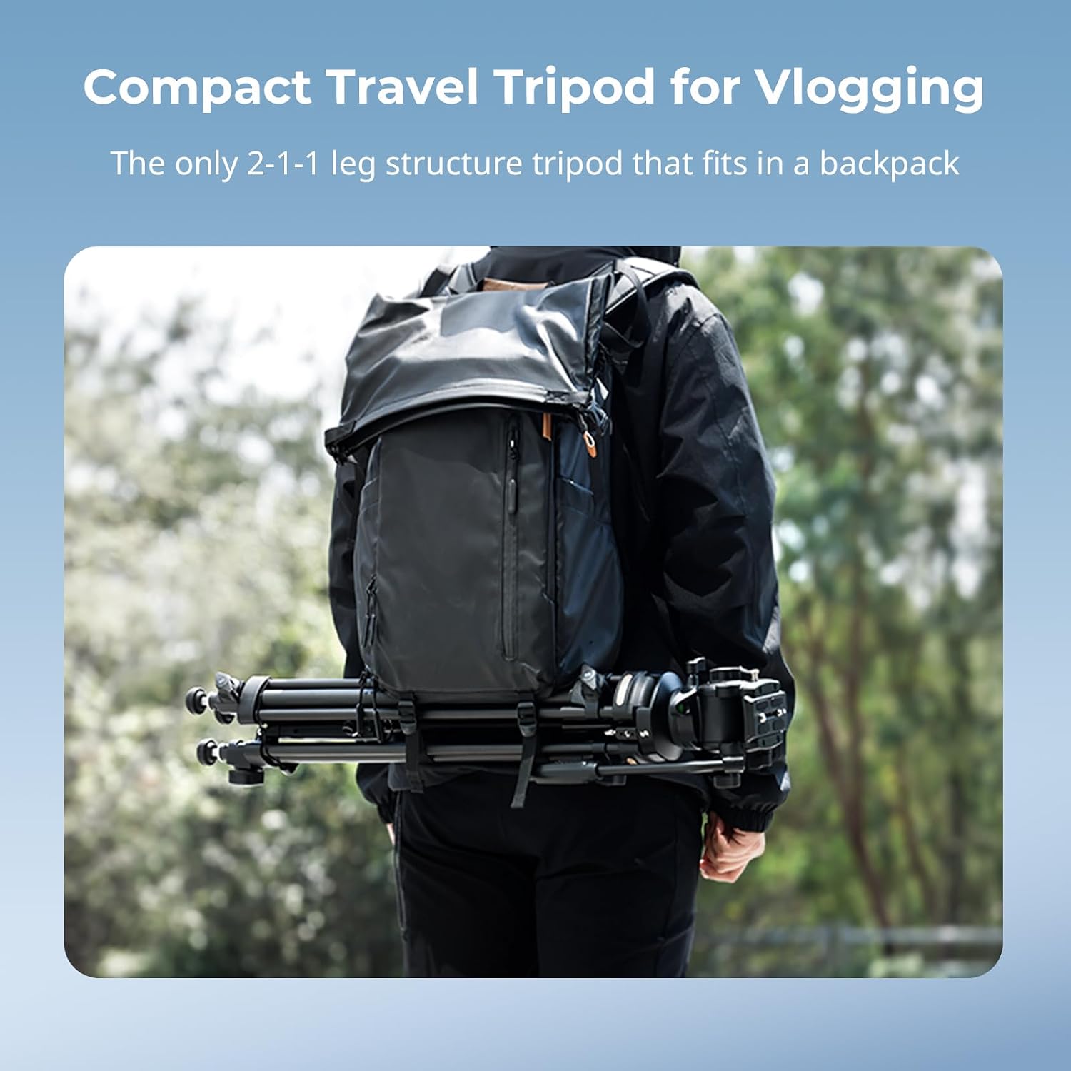 Detalle de SMALLRIG Lightweight Carbon Fibre Video Tripod Kit with Step-Less Fluid Head (AD-50-4685)