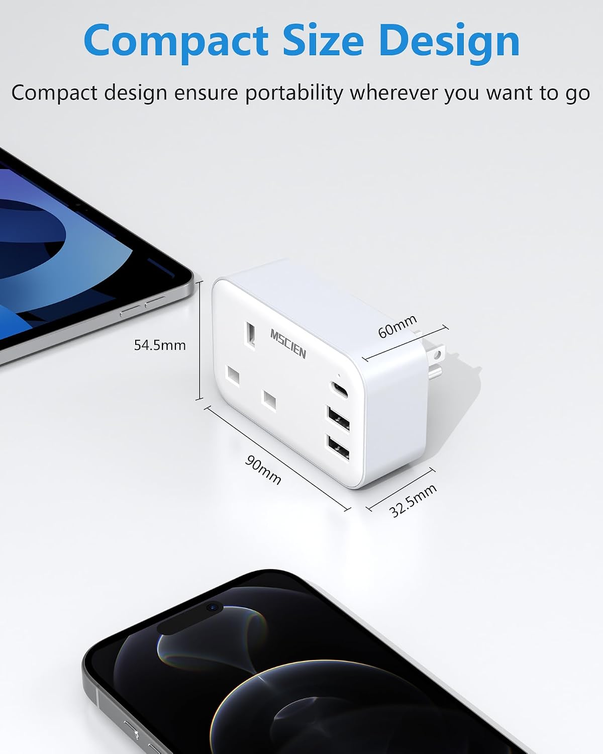 Thumbnail 6 de Mscien UK to US Travel Adapter 4‑in‑1
