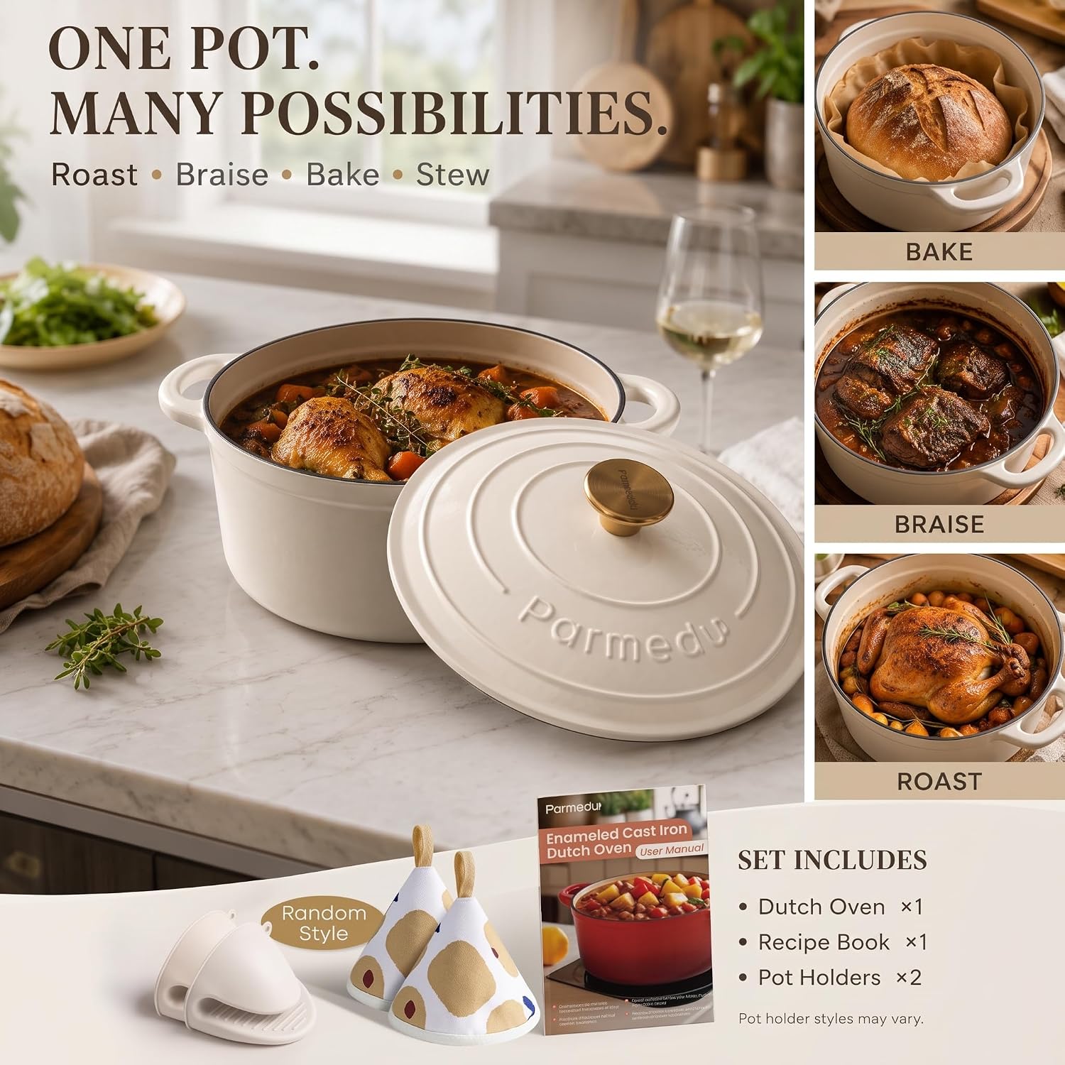 Thumbnail 6 de Parmedu Dutch Oven 5.5QT