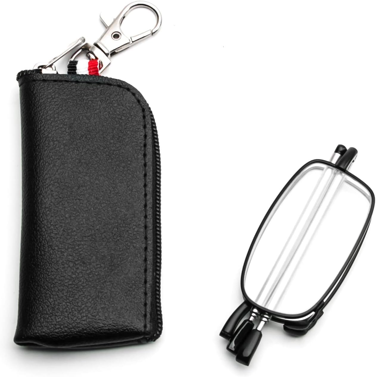 Thumbnail 1 de MMOWW Faltbare Lesebrille mit Reißverschluss-Halter, +1,0 – Bluetooth-ähnlicher Blaulichtfilter, Schwarz