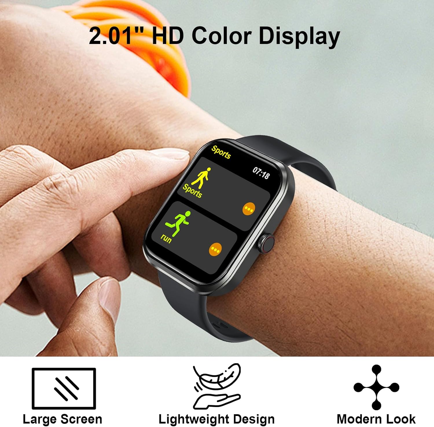 Thumbnail 1 de Smartwatch Herren mit Telefonfunktion G21 – 2.01" HD Touchscreen, IP67, lange Akkulaufzeit