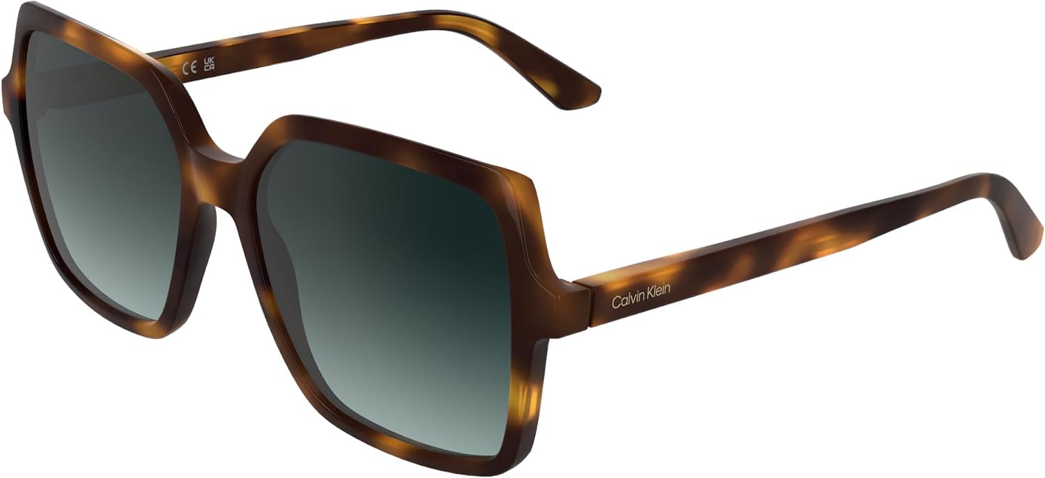 Detalle 2 de Calvin Klein CK25537S occhiali da sole donna con montatura “farfalla” e logo sulle aste