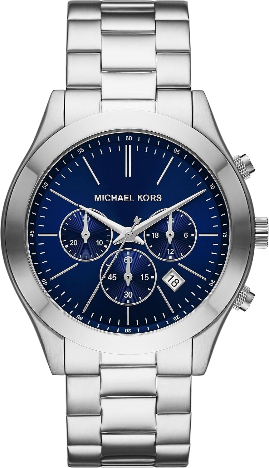 Detalle de Michael Kors Runway Orologio da Uomo – cronografo al quarzo con cinturino in acciaio inox