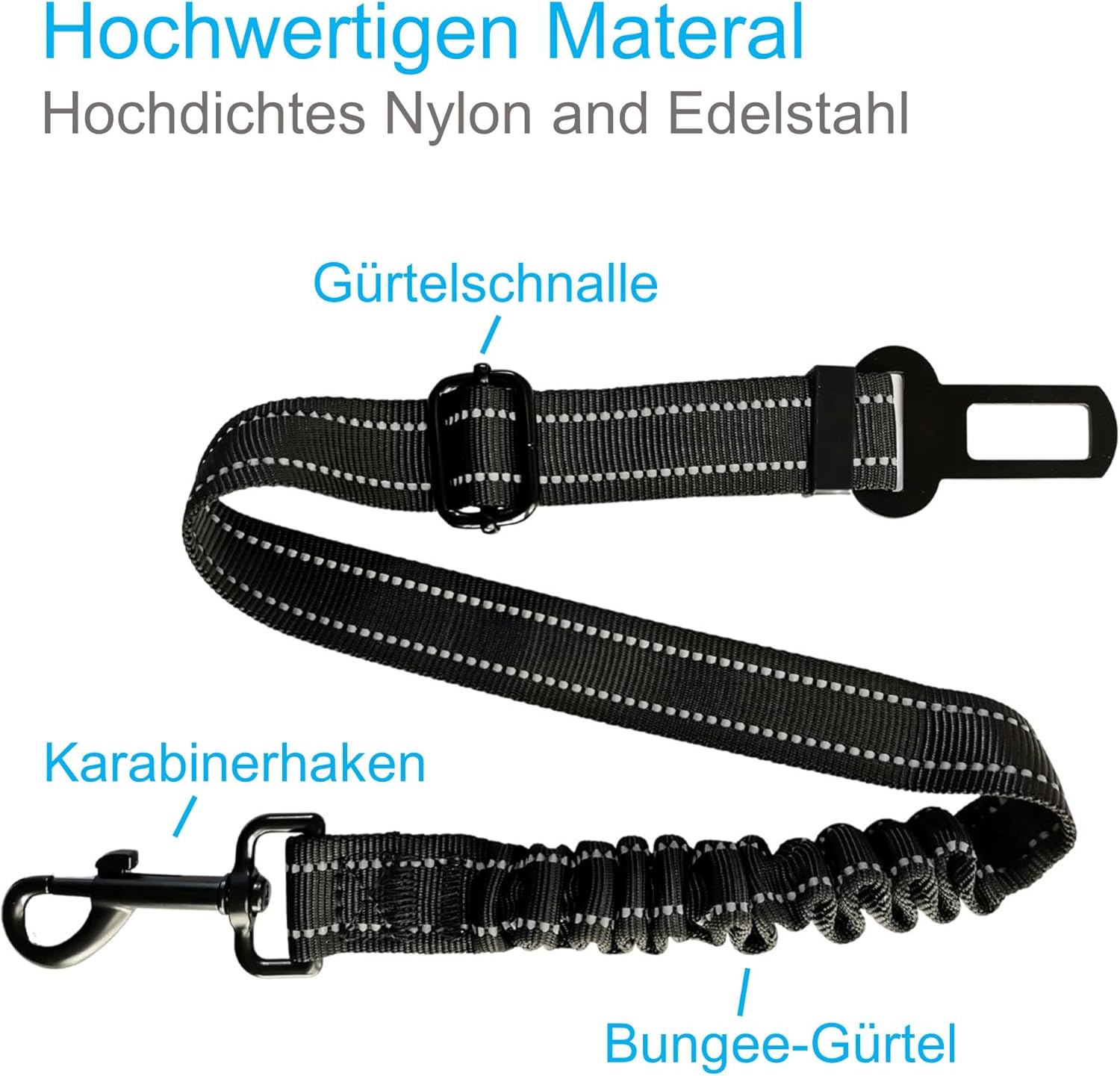 Detalle 2 de Hundesicherheitsgurt EASERIA 50-72-80 cm blau