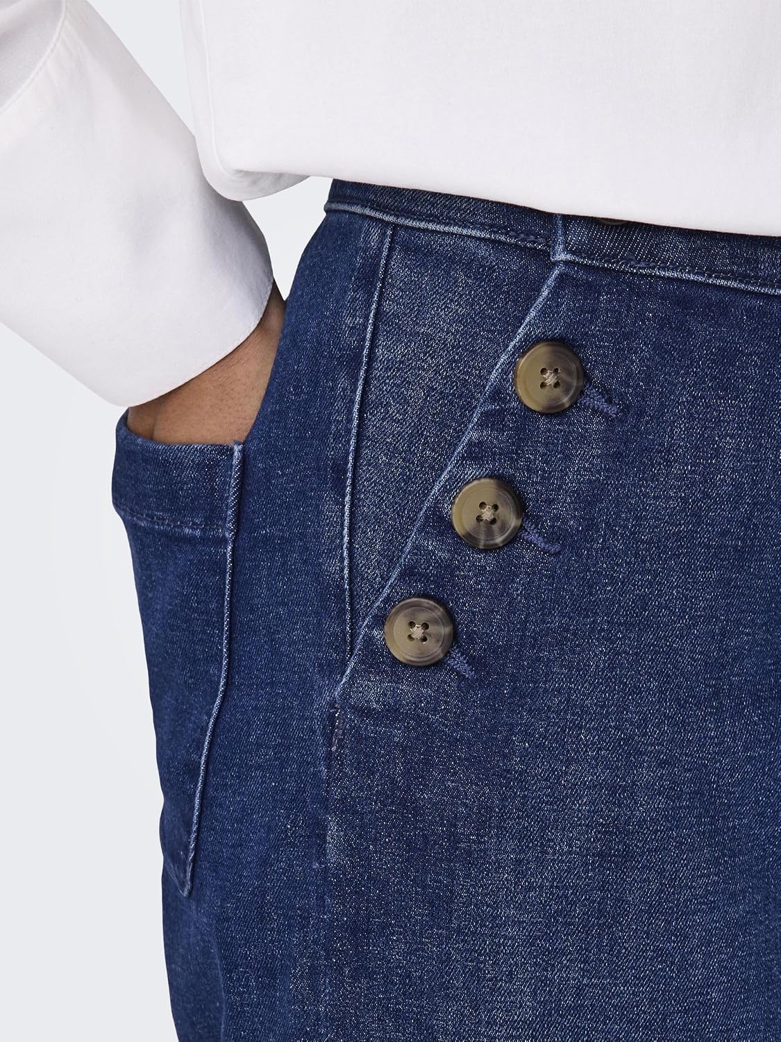 Thumbnail 5 de ONLY Onlmadison HW Button Wide Donna – Pantaloni leggeri e traspiranti