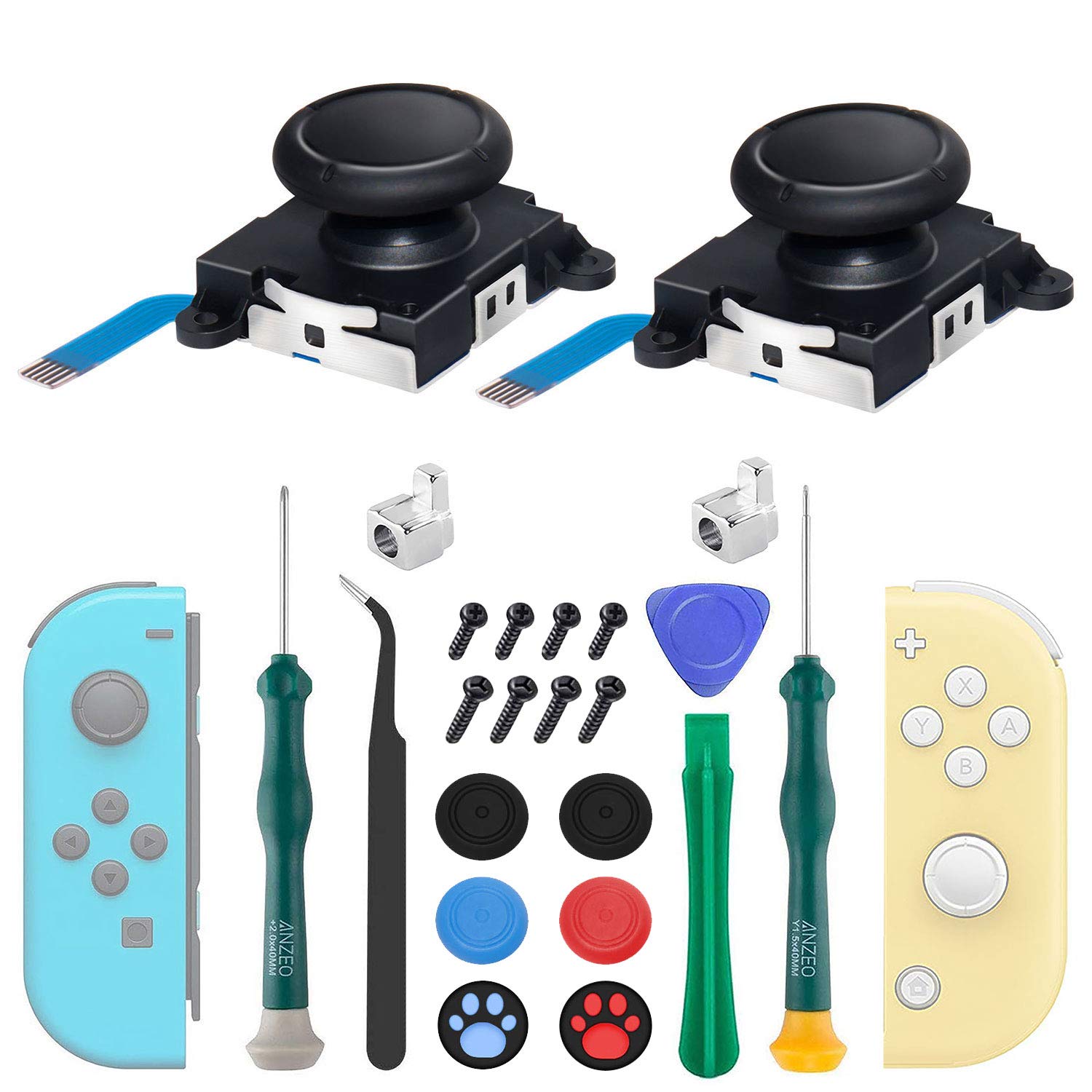 Detalle de LONANDY 2 Pack Joycon Joysticks Replacement Kit for Nintendo Switch, Switch Lite & Switch OLED