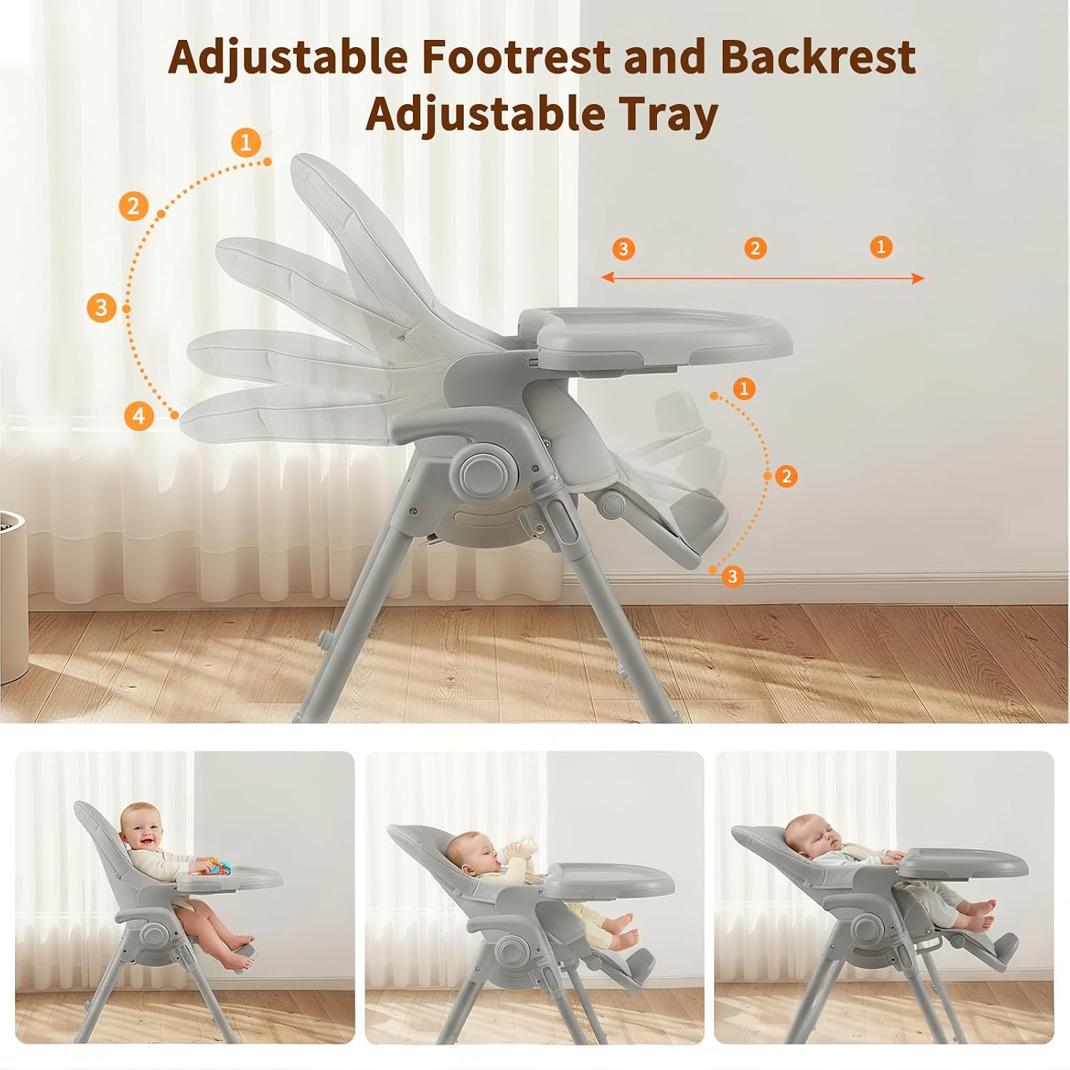 Detalle de Minikins High Chair, Gray