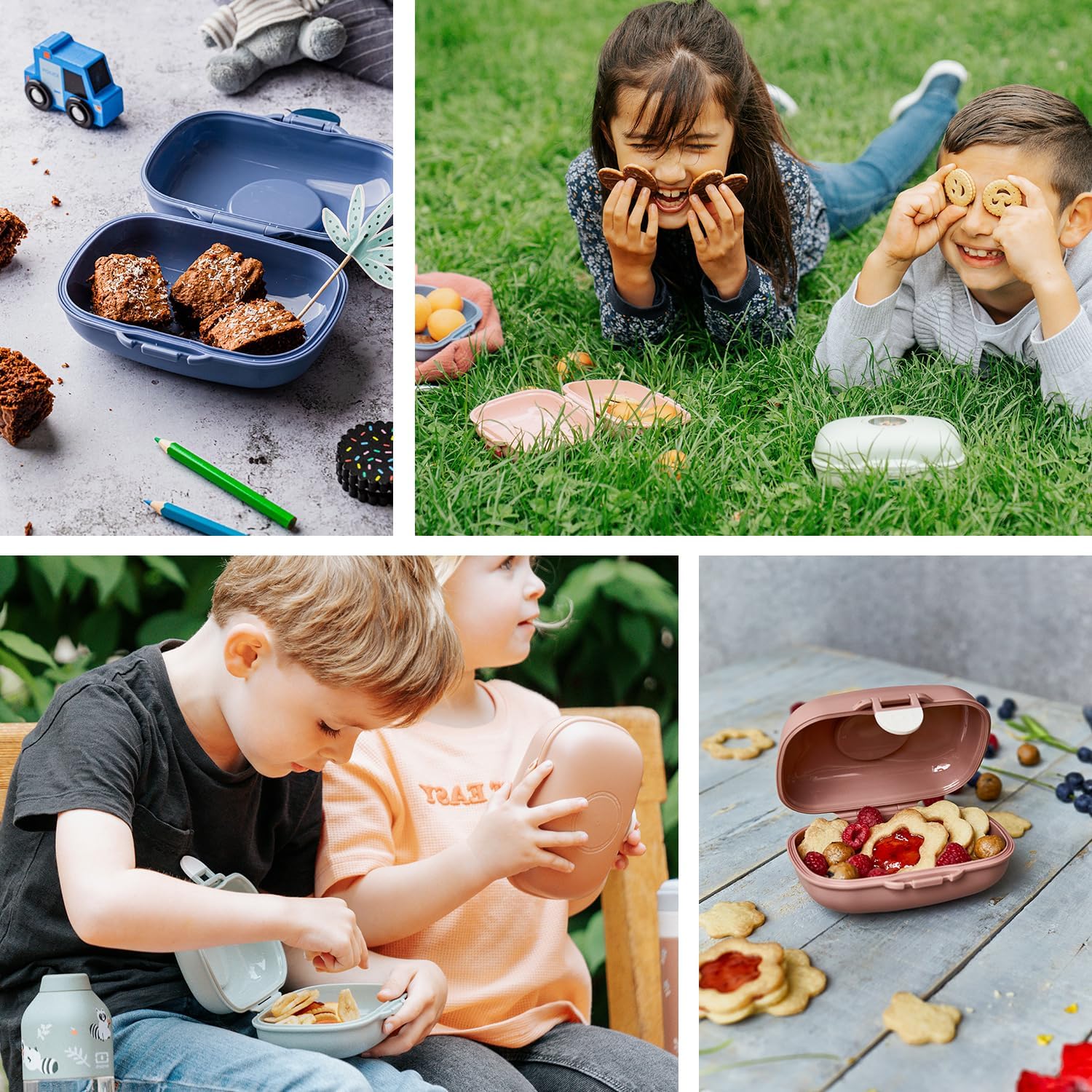 Detalle de monbento MB Gram Fox Cannelle – Boîte à Goûter enfant 0,6 L, étanche et personnalisable