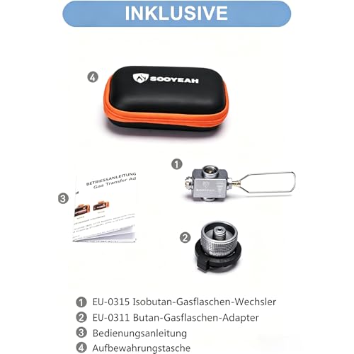 Thumbnail 5 de SOOYEAH Gas-Nachfülladapter: Isobutan-Kartuschen-Adapter mit Belüftungsfunktion