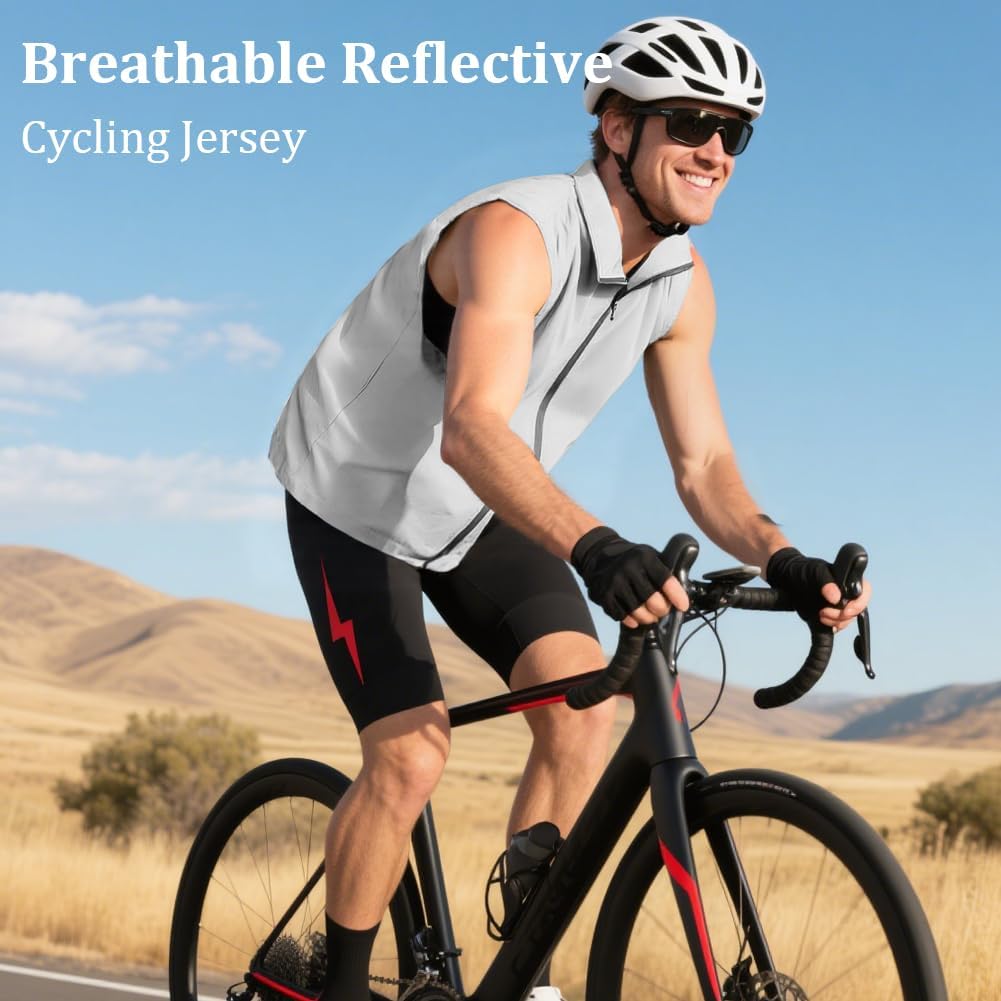 Thumbnail 4 de BSBUY Veste sans manches vélo Gilet réfléchissant Haute Visibilité