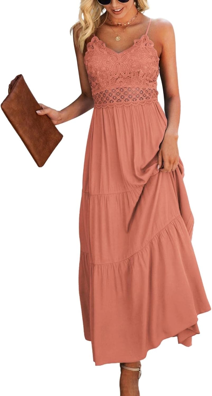 Detalle de Dokuritu Beach Crochet Lace Maxi Dress 2026