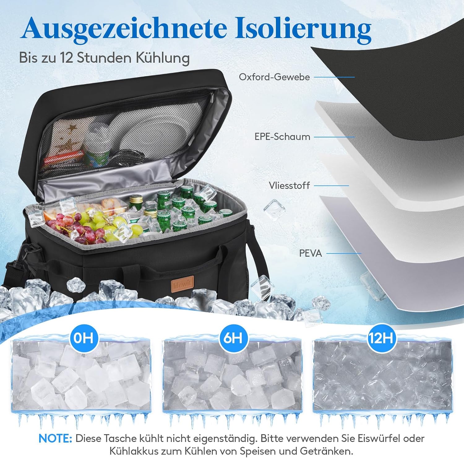 Thumbnail 2 de Lifewit Kühltasche 40L mit 60 Dosen