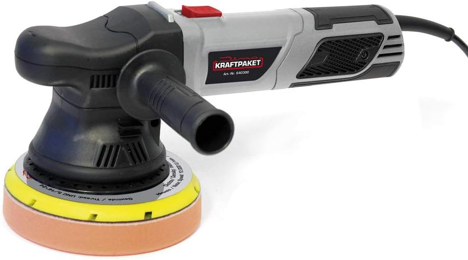 Thumbnail 2 de Dino KRAFTPAKET 640301 Exzenter-Poliermaschine 15 mm Hub, 900 W, XXL-Set mit 125/150 mm Stützteller und Polierpads