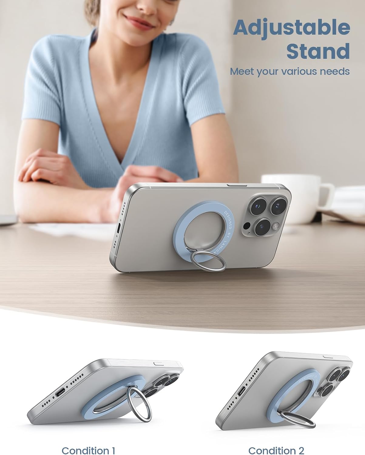 Thumbnail 4 de Lamicall 360 Magnetic Phone Ring Holder 4000 Gauss