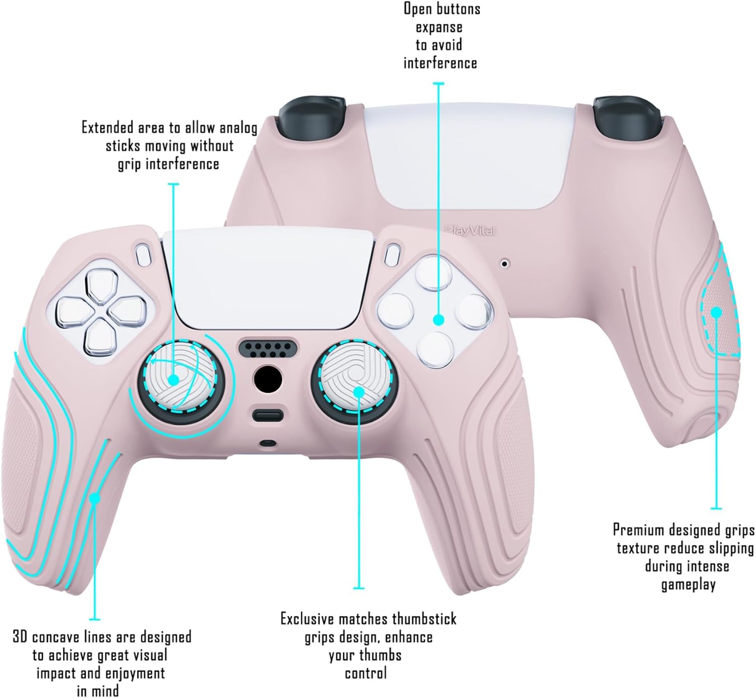 Thumbnail 3 de eXtremeRate PlayVital Samurai Edition Silicone Skin for PS5