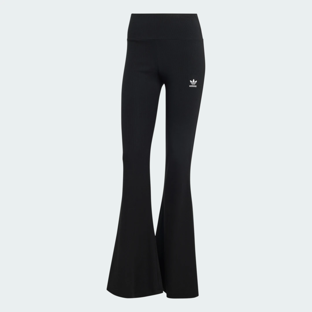 Detalle de Adidas Mallas Essentials Rib Flared – Negro