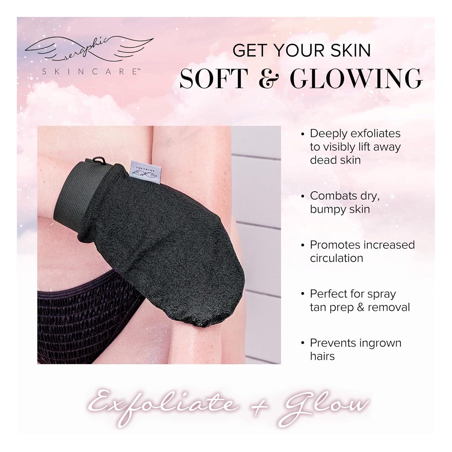 Thumbnail 4 de Seraphic Skincare Exfoliating Mitt – 2pc ⚙
