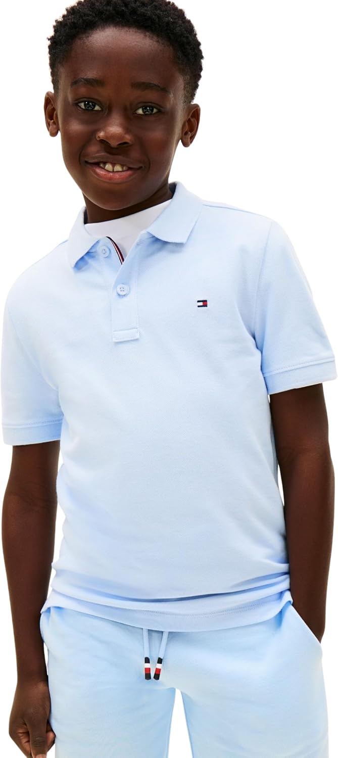Detalle de Tommy Hilfiger Flag Polo SS KB0KB09103 per bambini e ragazzi (confezione singola)