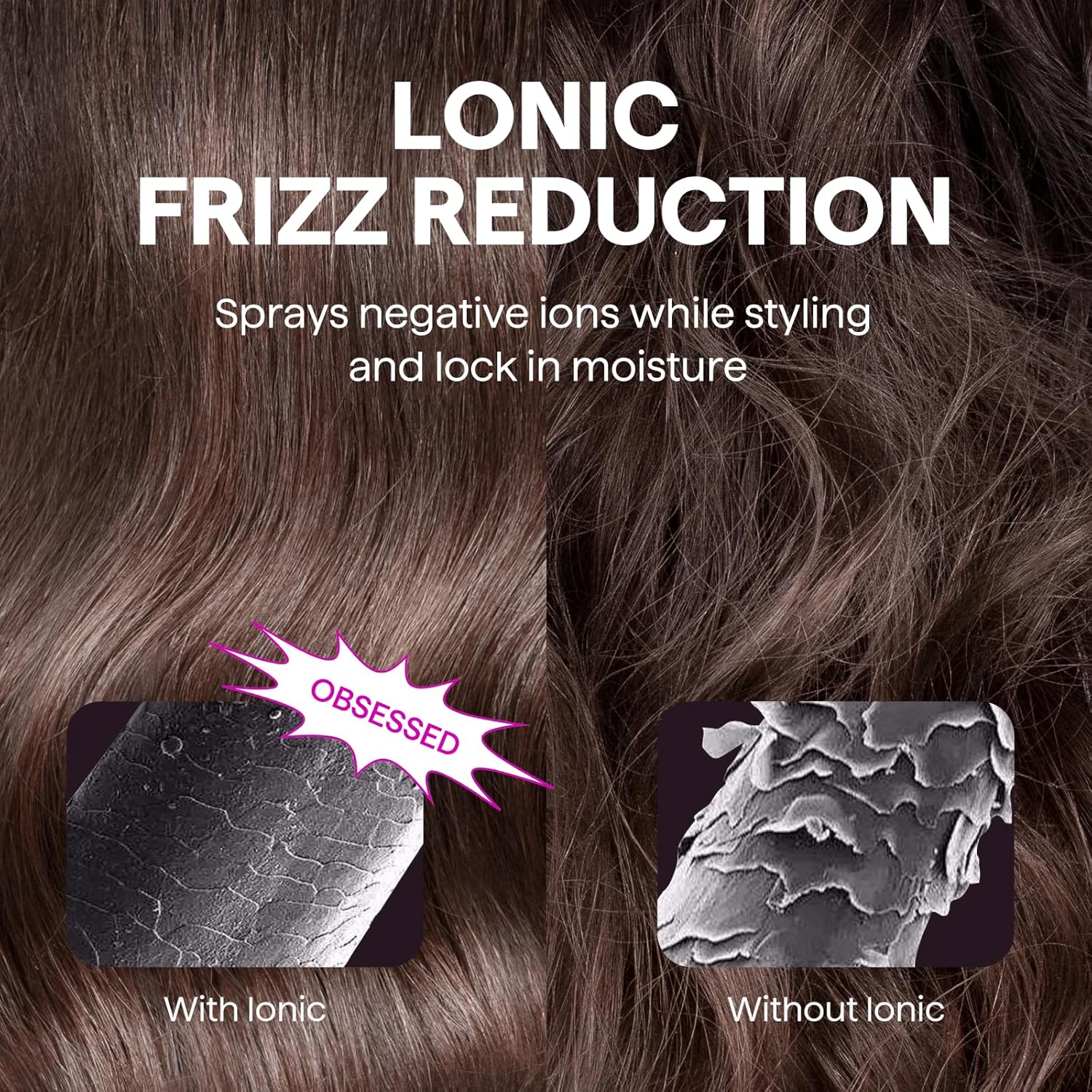 Thumbnail 2 de Wavytalk Updated Version Thermal Brush (1.5-inch) – Negative Ion Ionic Blowout Round Brush in Millennial Pink