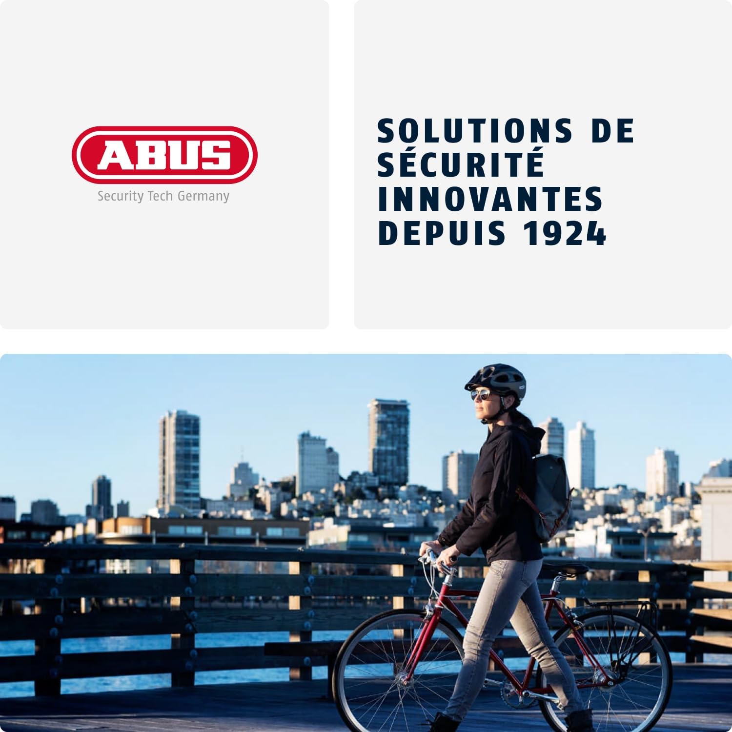 Detalle 2 de ABUS Granit WBA 100 : ancrage mur et sol pour vélo et moto (boulon d’ancrage en acier)