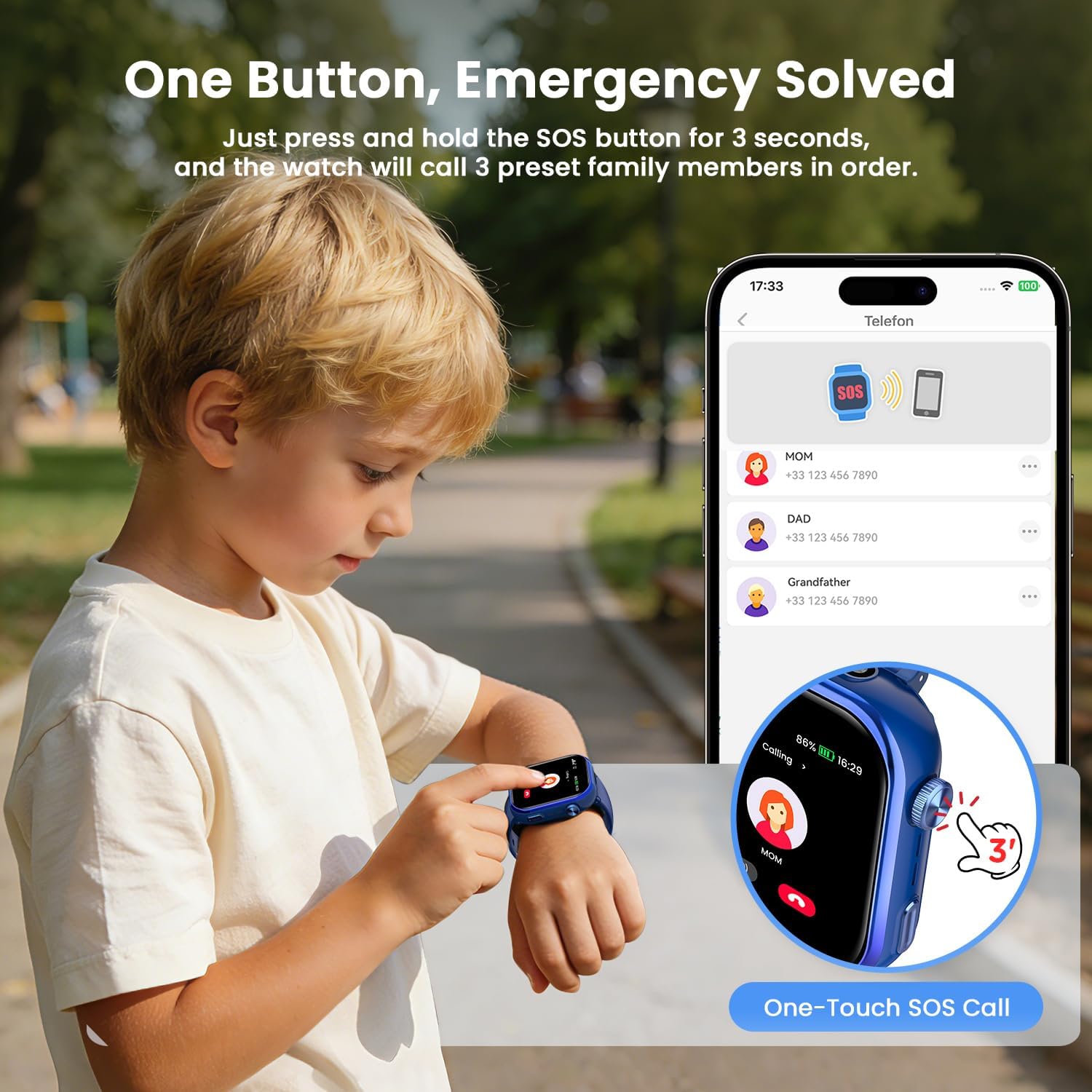 Thumbnail 4 de BANLVS 4G Smartwatch Bambini: GPS, videochiamate, SOS e modalità scuola