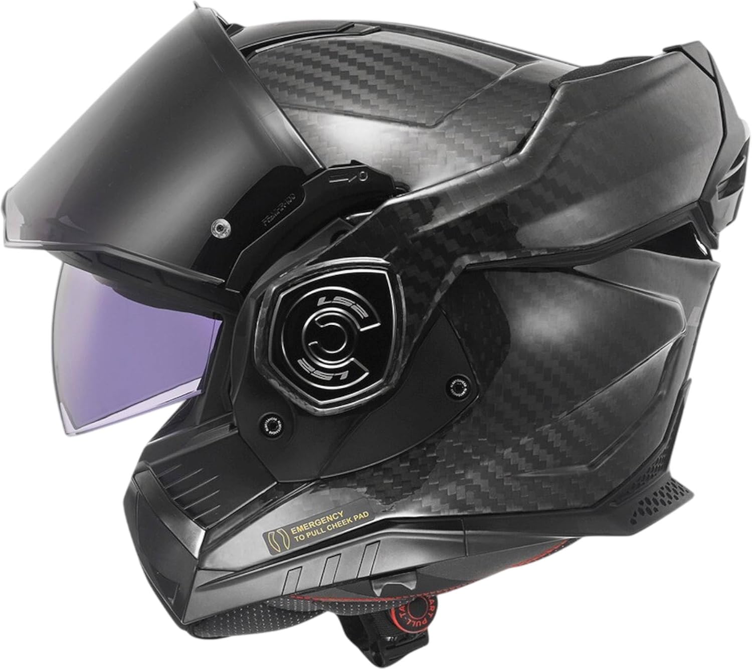Detalle de LS2 ADVANT X CARBON Modulare – casco moto in fibra di carbonio gloss carbon, taglia M