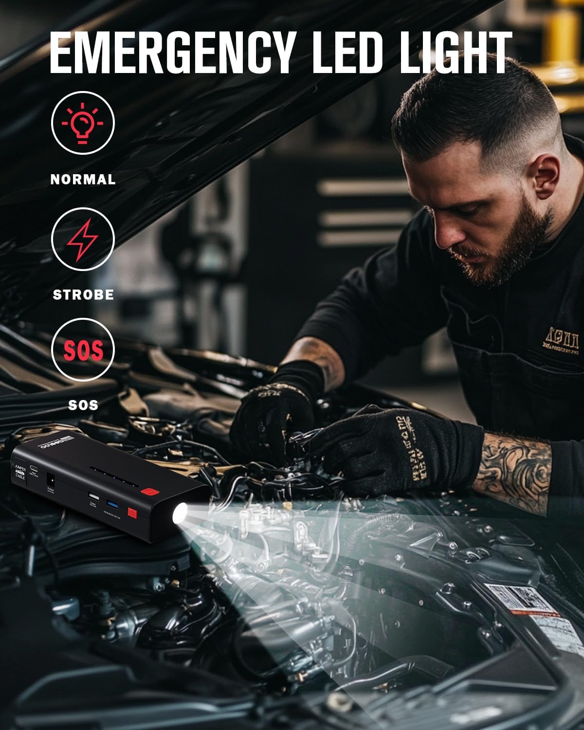 Thumbnail 4 de GOOLOO Jump Starter 3000A Peak: 12V Portable Battery Booster for Cars