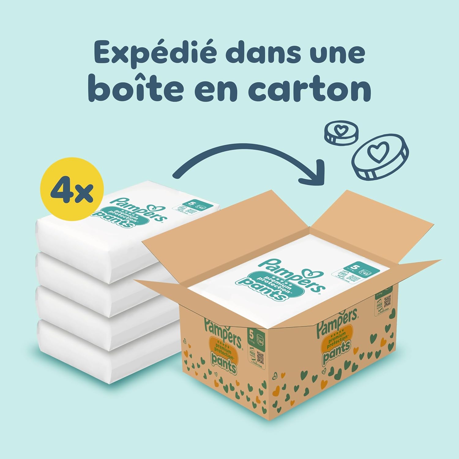 Detalle de Pampers Premium Protection Pants Taille 5 – 164 couches/culottes (11–17 kg) avec maintien 360° et barrières anti-fuites douces
