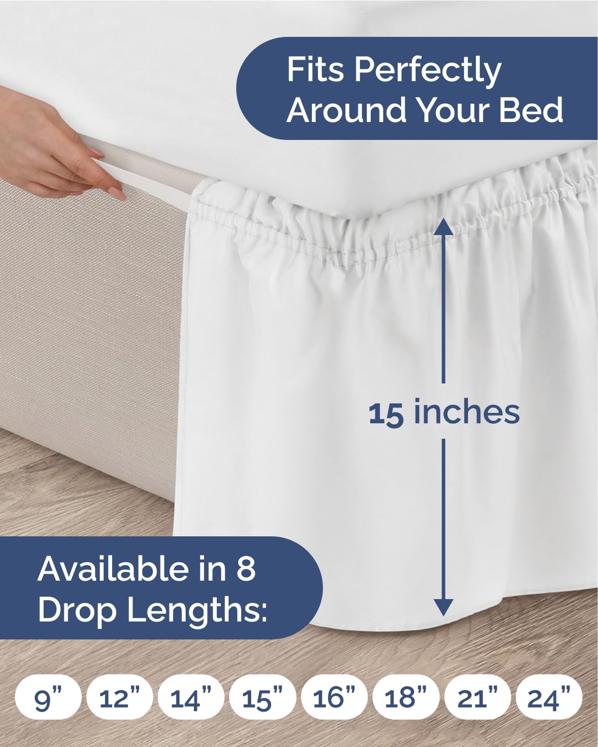 Thumbnail 3 de CGK Unlimited King wrap around bedskirt