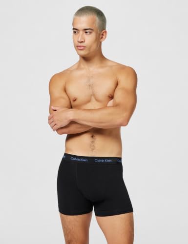 Detalle de Calvin Klein Men’s 3-Pack Trunks, Cotton-Stretch, Grey, Size M
