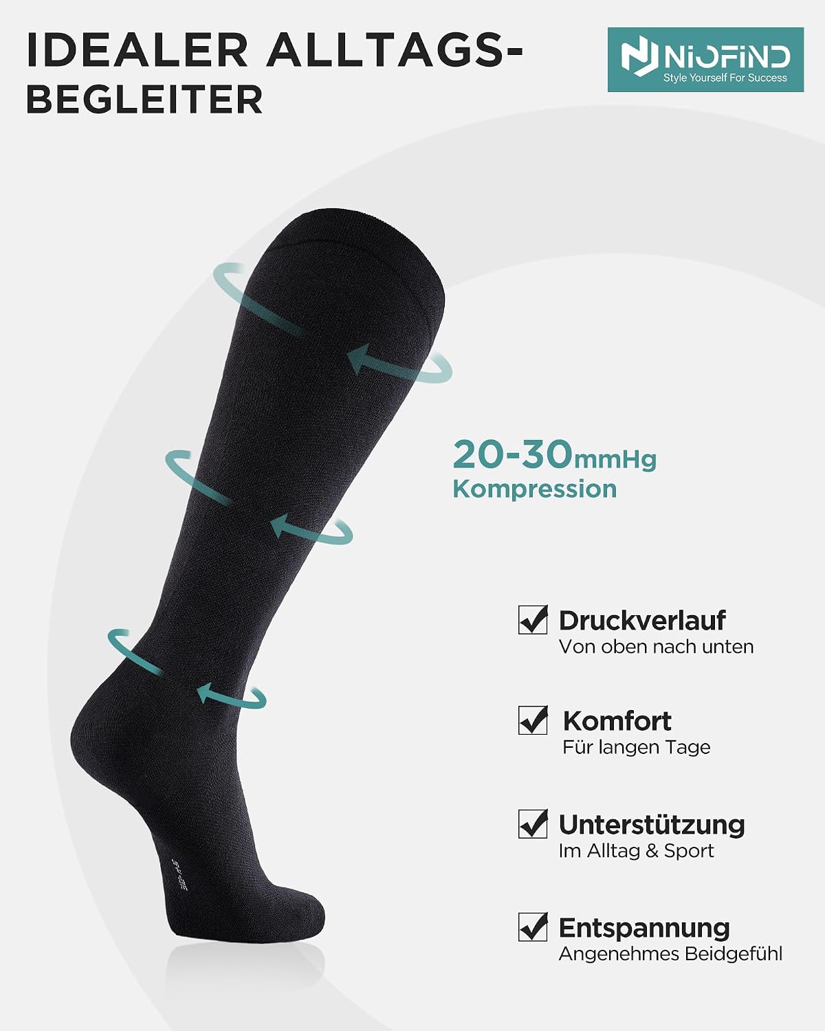Detalle 2 de Niofind Kompressionsstrümpfe 20–30 mmHg