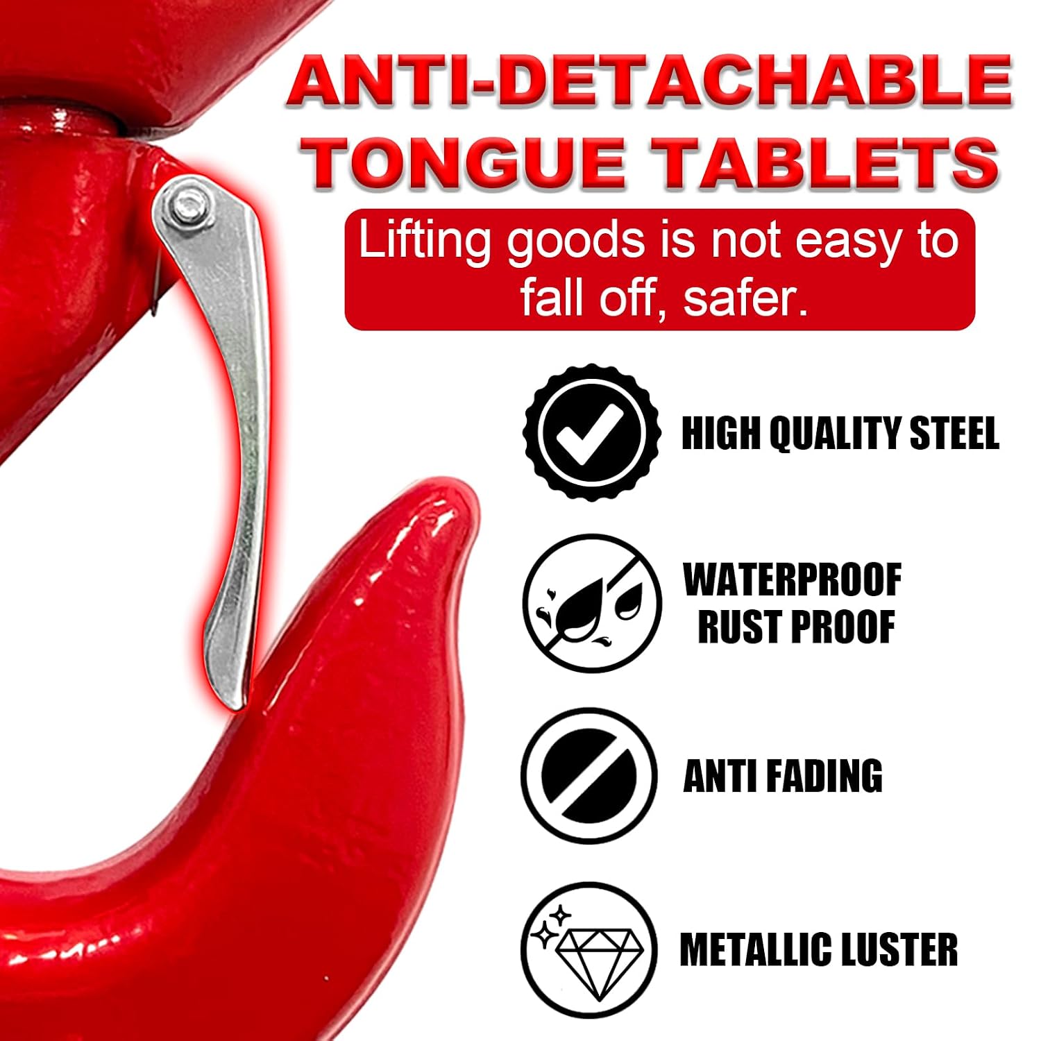 Detalle 2 de Swivel Lifting Hook, 4,400-lb Working Load
