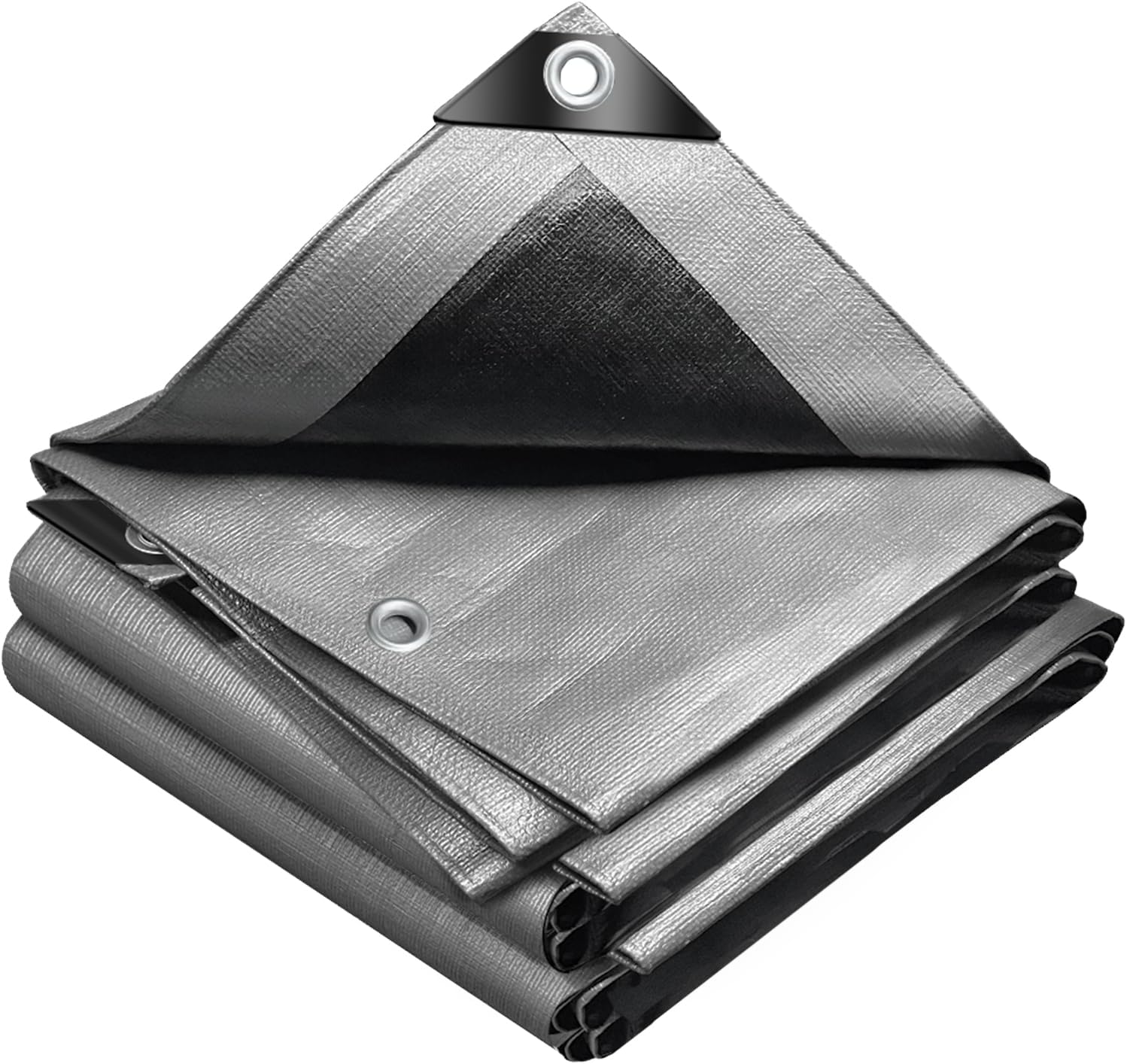 Detalle de VOUNOT Abdeckplane 2x3 m – 240 g/m², wasserdicht, beidseitig beschichtet, mit Ösen