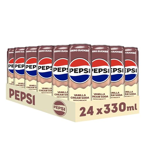 Detalle de Pepsi Zero Zucker Vanilla Cream Soda Geschmack – 24 × 0,33l Dose