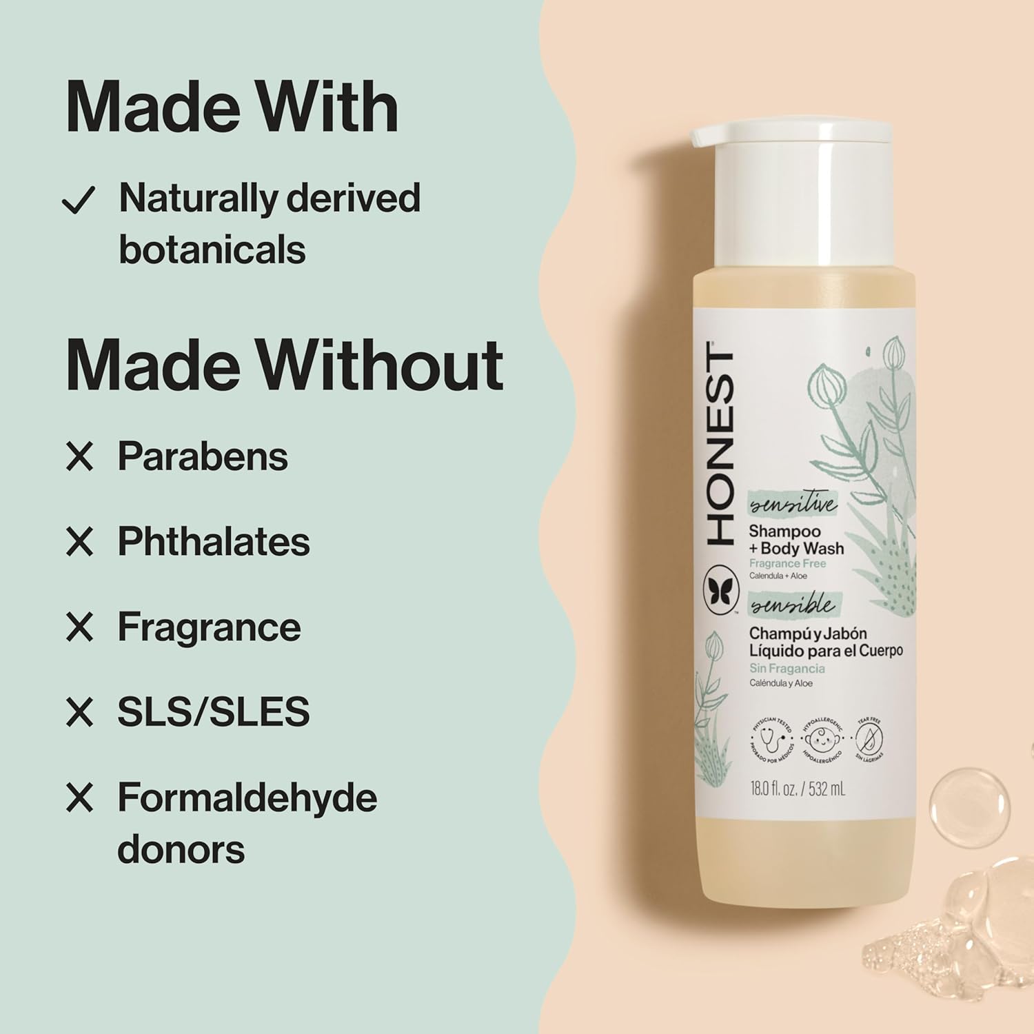 Thumbnail 3 de The Honest Company 2-in-1 Cleansing Shampoo 18 fl oz