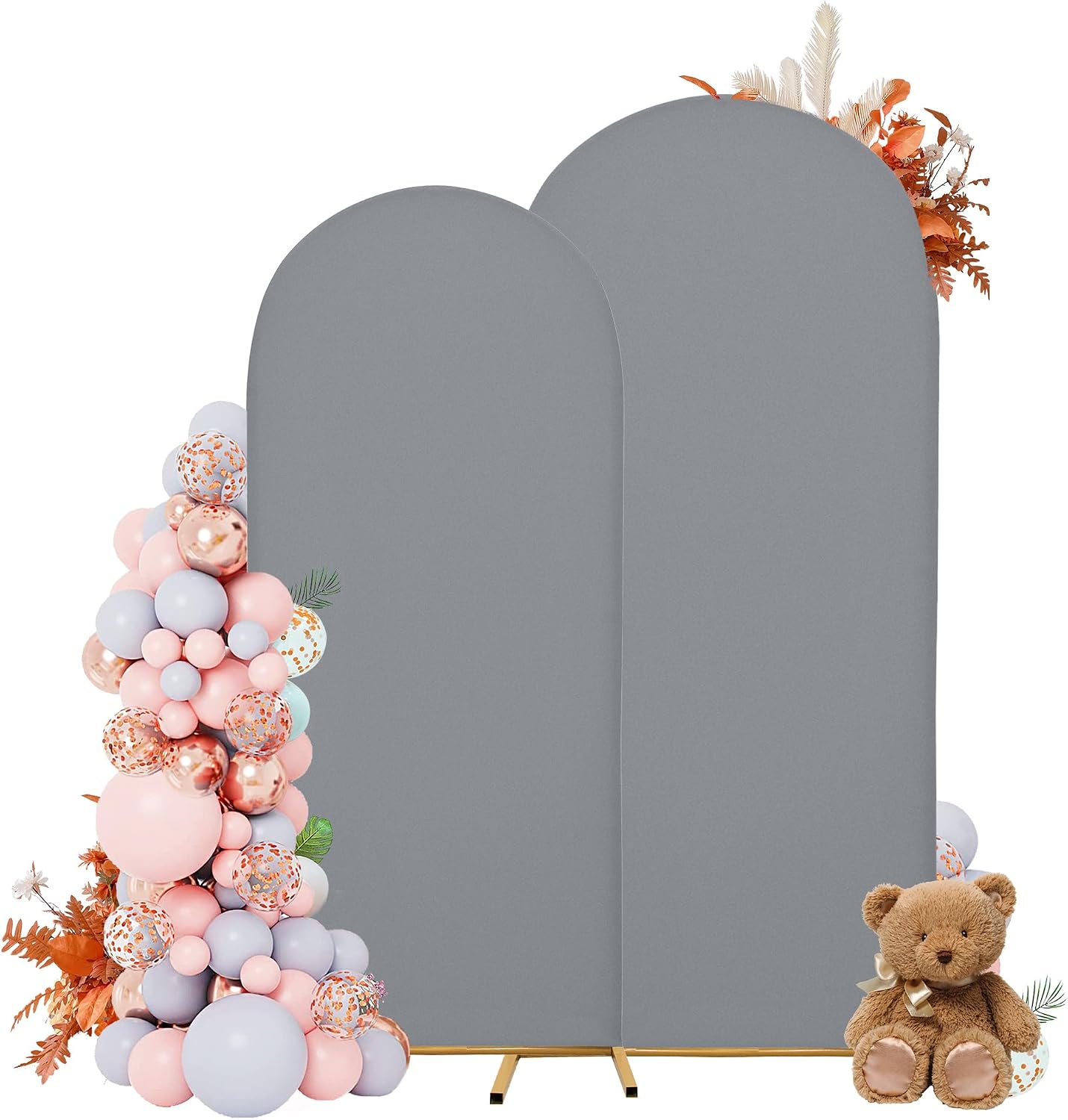 Thumbnail 6 de DREAHOTEXTIL 7.2FT Arch Cover Fitted Cover for Wedding & Event Backdrop (White, Cover Only)