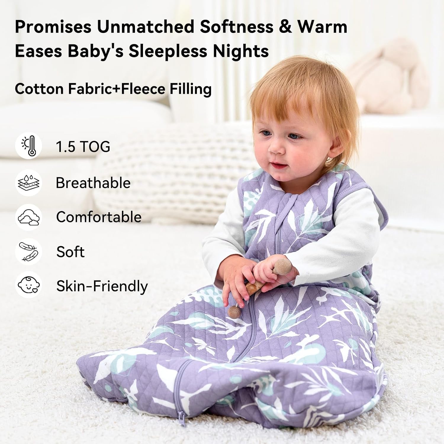 Detalle 2 de Unnivoll Baby Sleeping Bag 1.5 tog 12–18 months