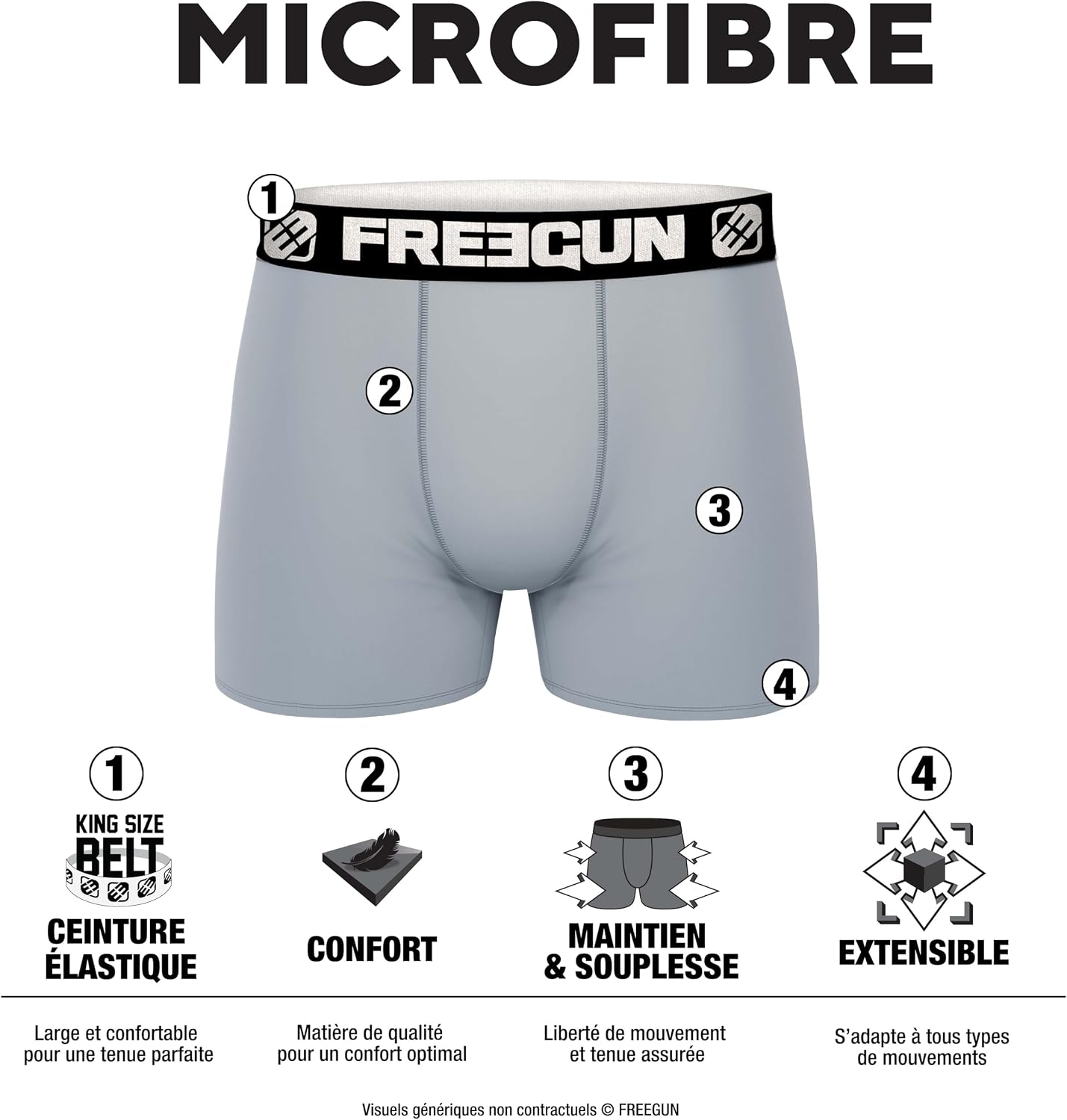 Detalle 2 de FREEGUN Pack Surprise boxer homme 5 đ©Č