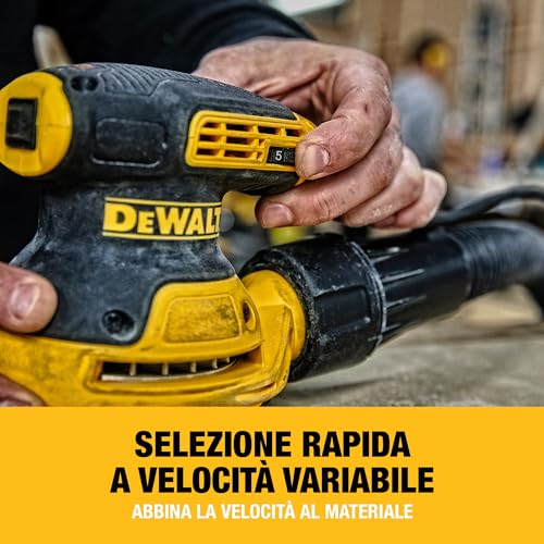 Detalle 2 de DEWALT Levigatrice rotorbitale 126 mm DWE6423-QS: potenza affidabile e controllo preciso