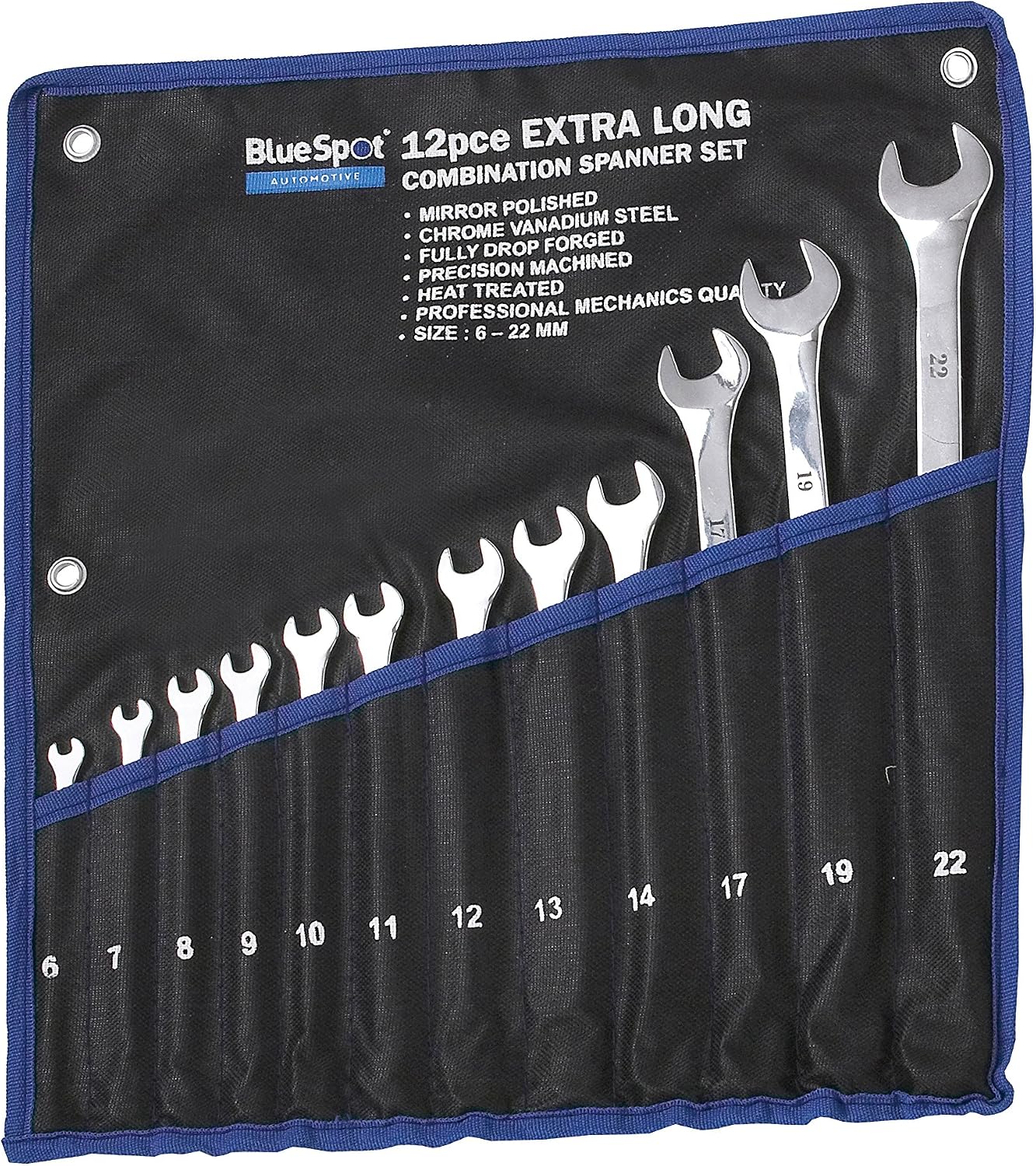 Detalle 2 de Blue Spot Tools 04124 Extra Long Spanner Set 12-Piece