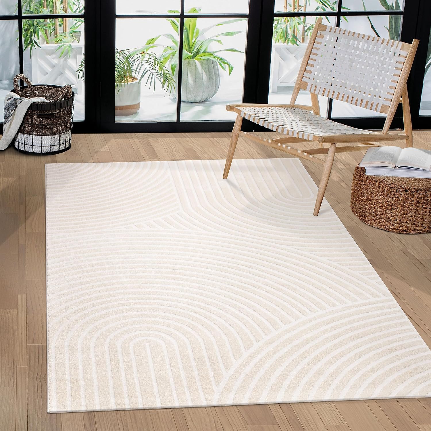 Detalle de Paco Home Tapis Crème 160x220 cm